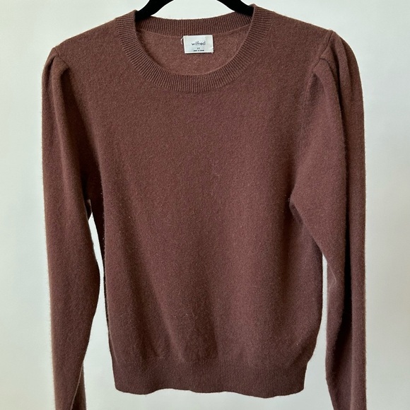 Wilfred Sweaters - WILFRED ARITZIA Luxurious Cashmere Knit Pullover Sweater Slim Fit Brown Size-XS